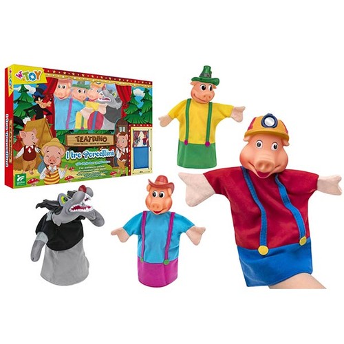 Teatrino burattini con tre - teatrino,